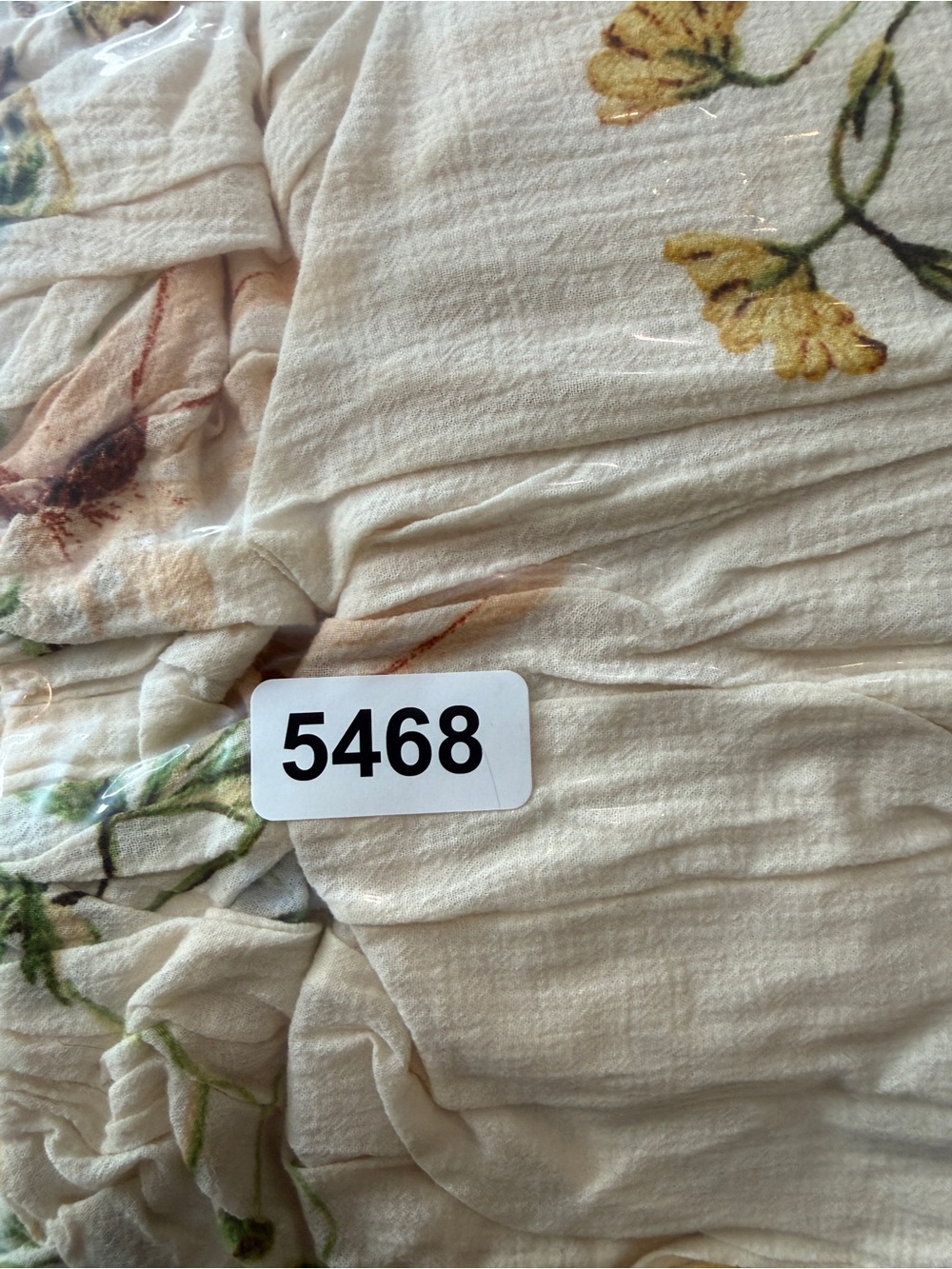 H&M Floral Midi Skirt Cream Yellow Wildflower Print Cotton Lined 25468 - Picture 10 of 10